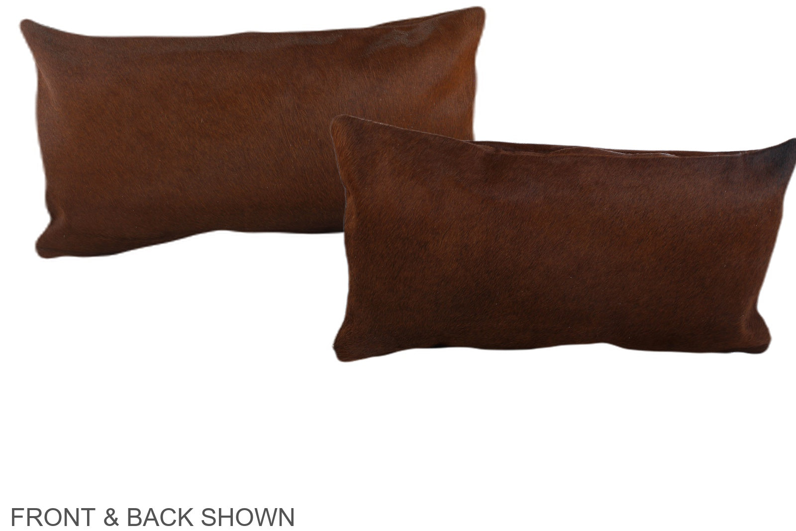 Brown with Red Cowhide Pillow #A38605