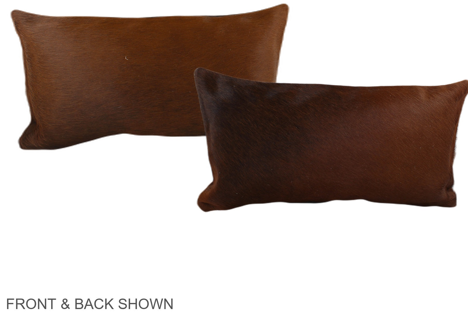 Brown with Red Cowhide Pillow #A38615