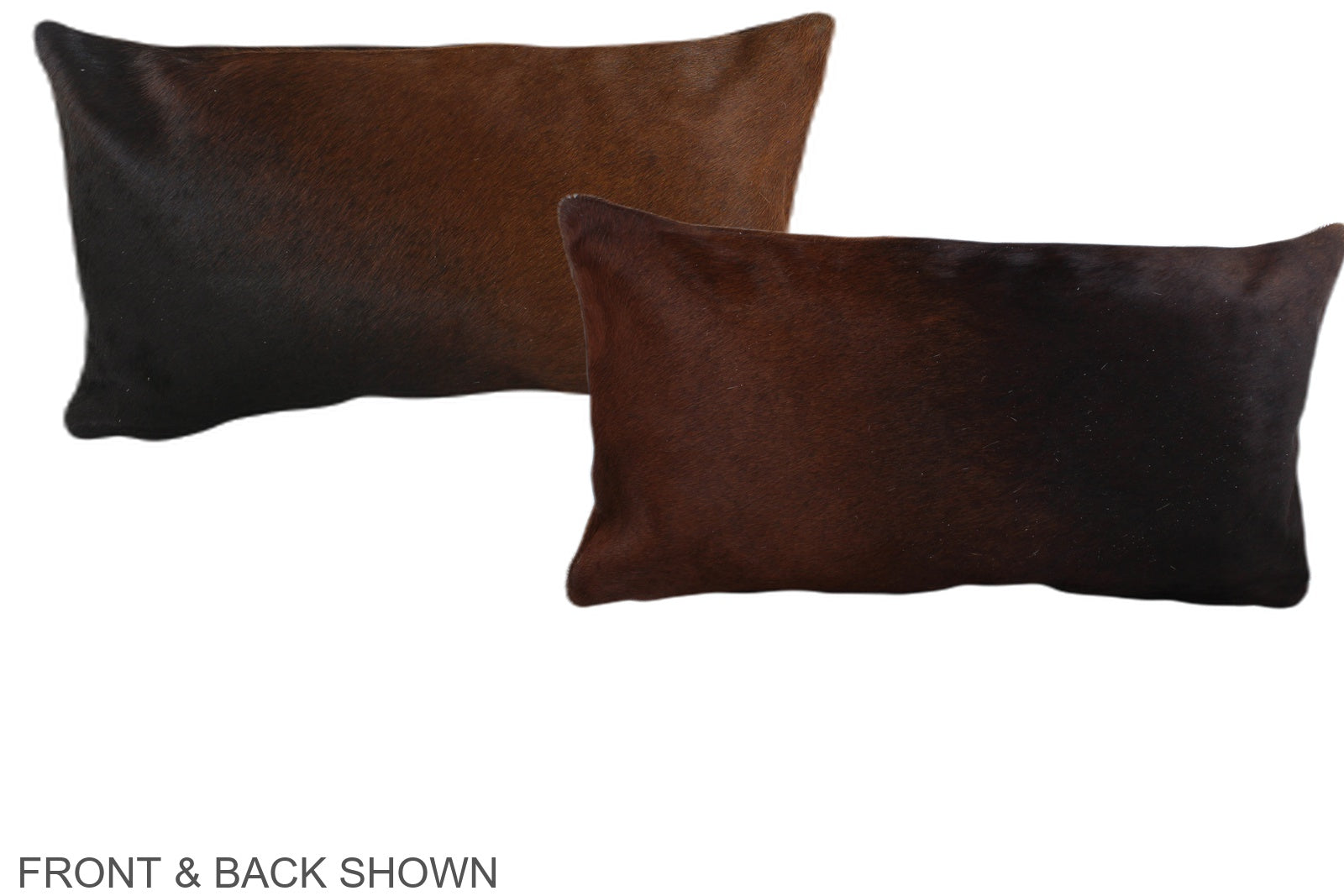 Brown with Red Cowhide Pillow #A38617