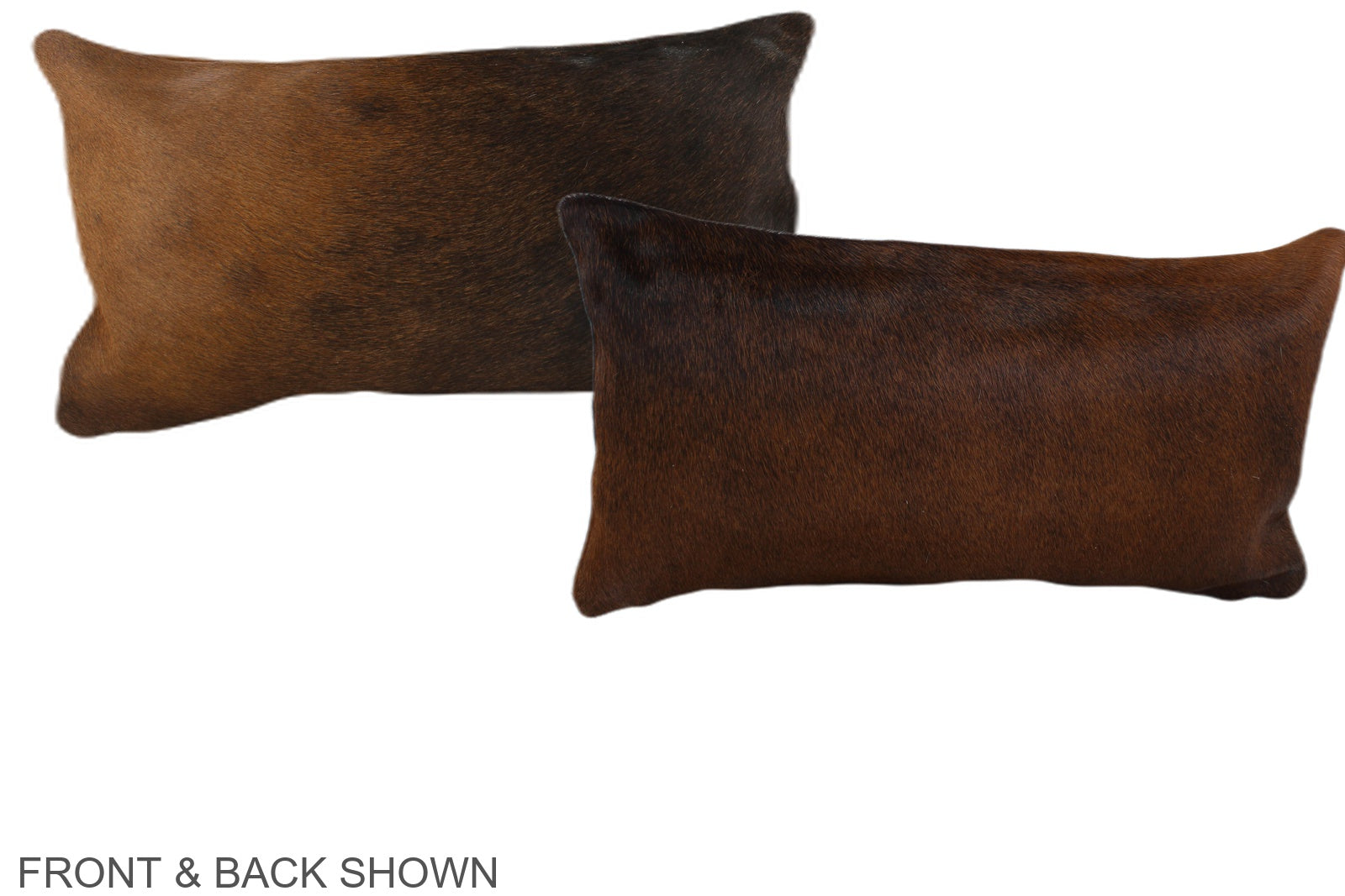 Brown with Red Cowhide Pillow #A38651