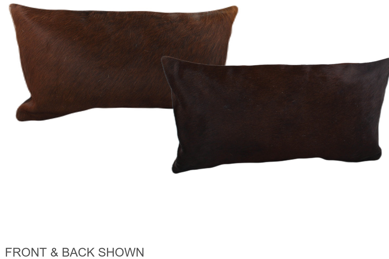 Brown with Red Cowhide Pillow #A38657