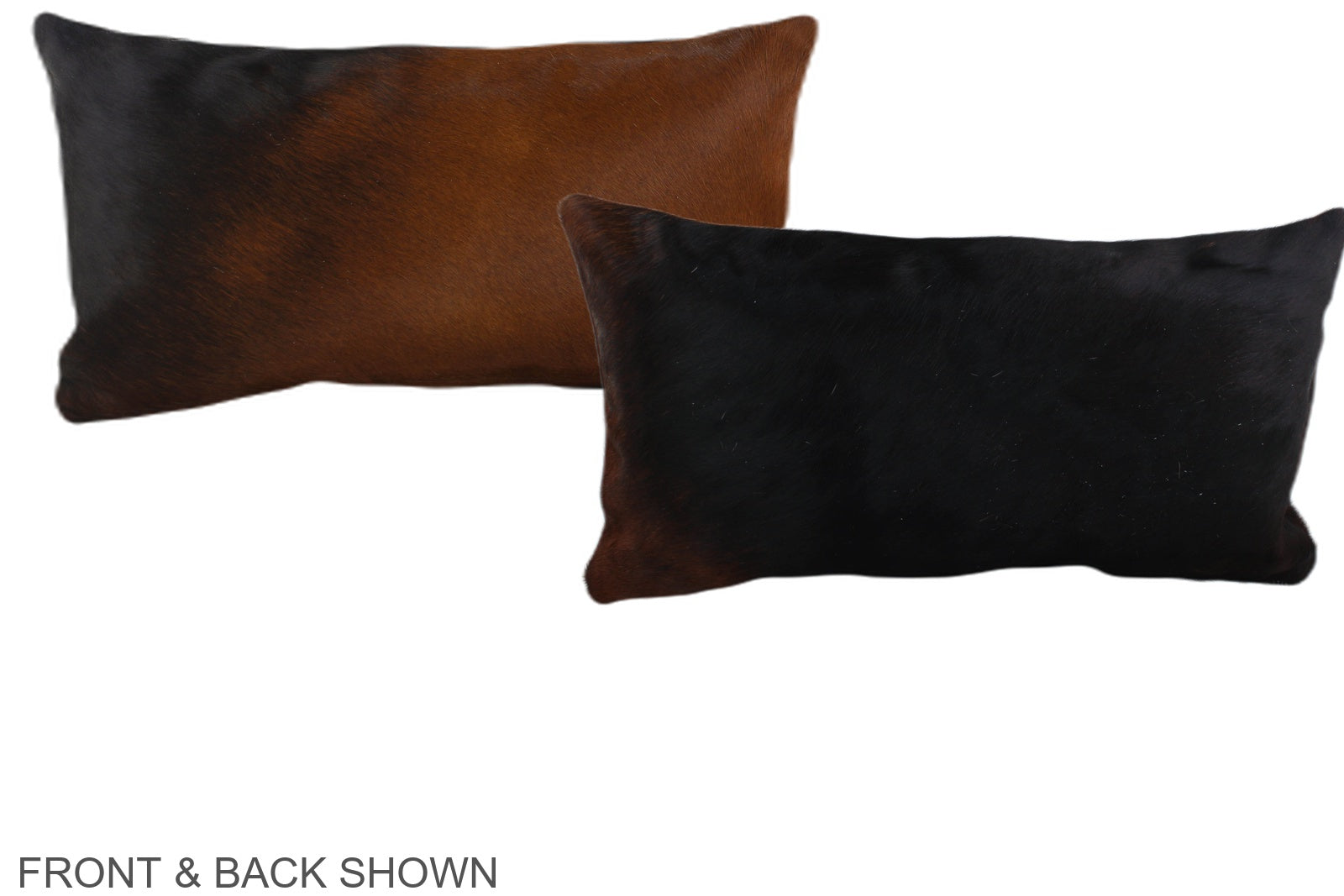 Brown with Red Cowhide Pillow #A38659