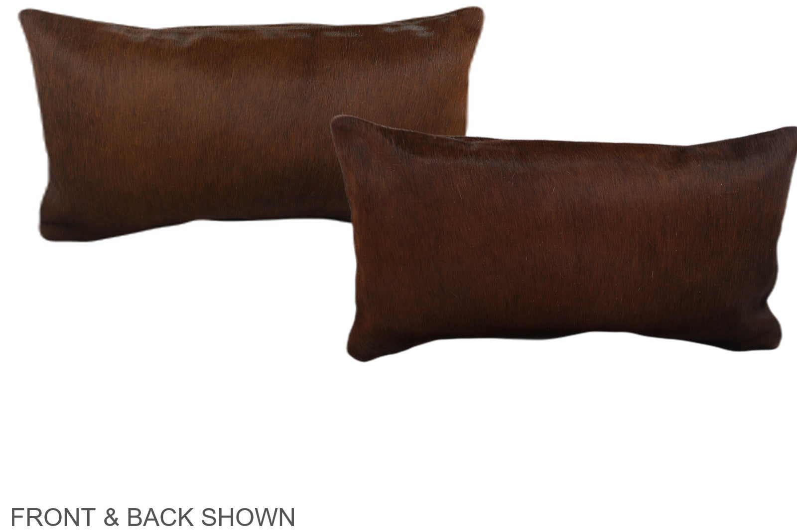 Brown with Red Cowhide Pillow #A38669