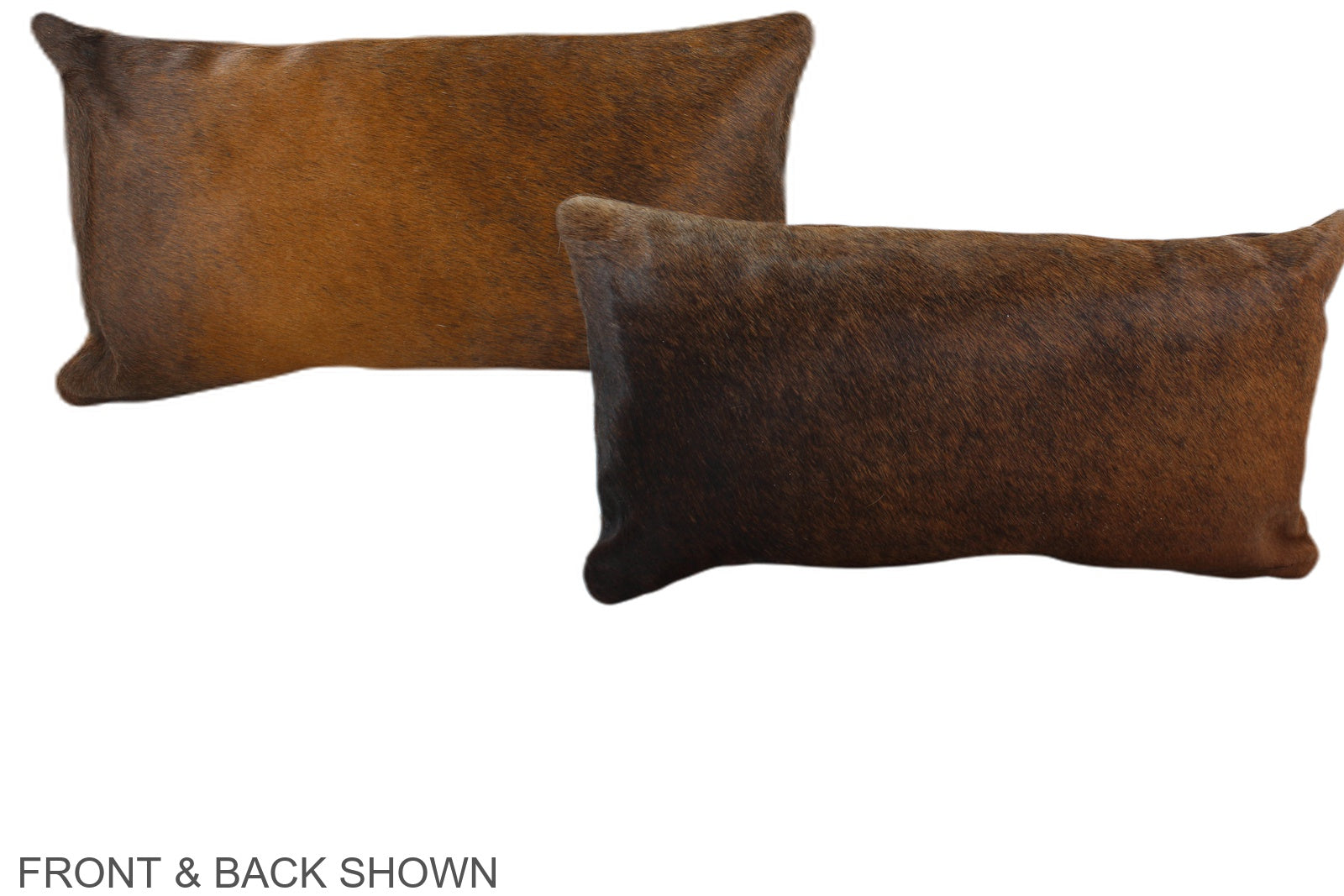 Brown with Red Cowhide Pillow #A38673