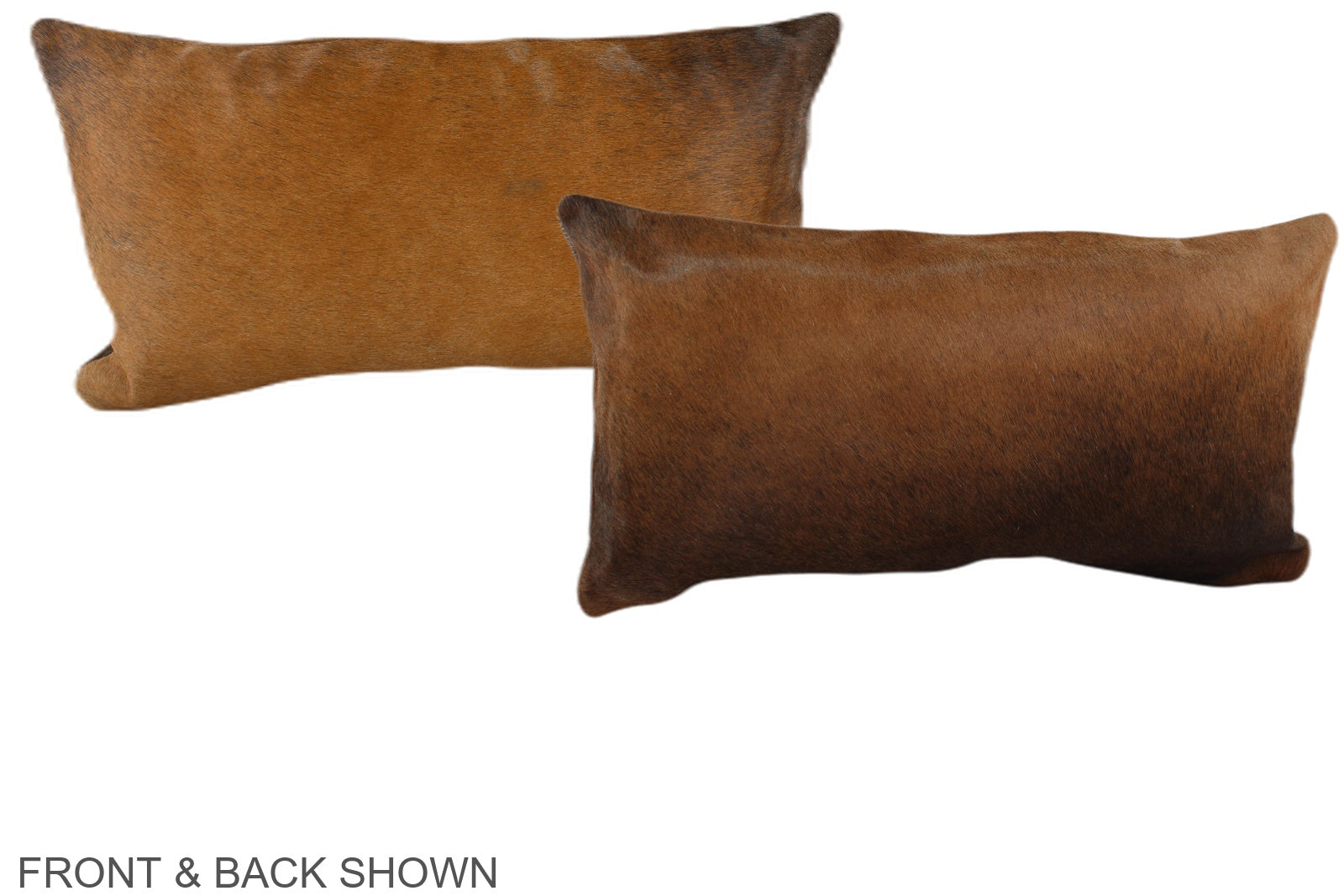 Brown with Red Cowhide Pillow #A38688