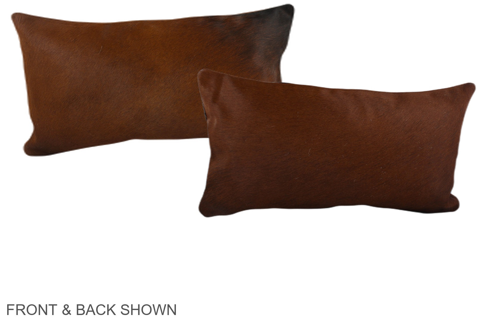 Brown with Red Cowhide Pillow #A38693