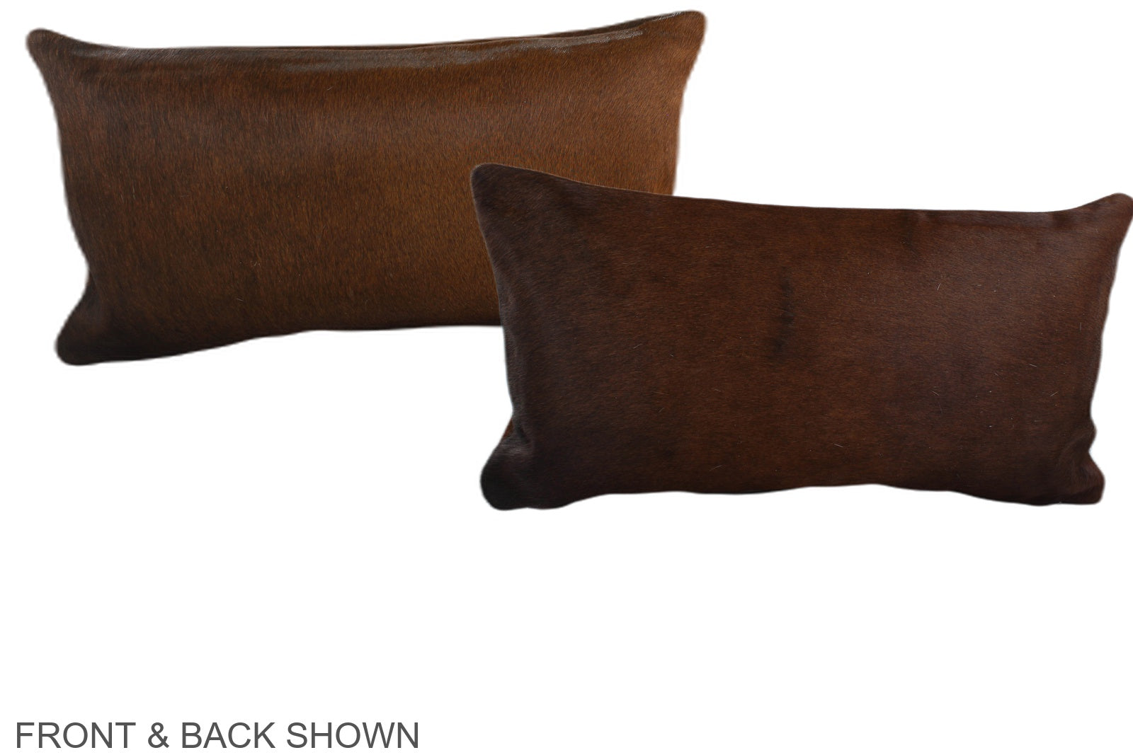 Brown with Red Cowhide Pillow #A38707