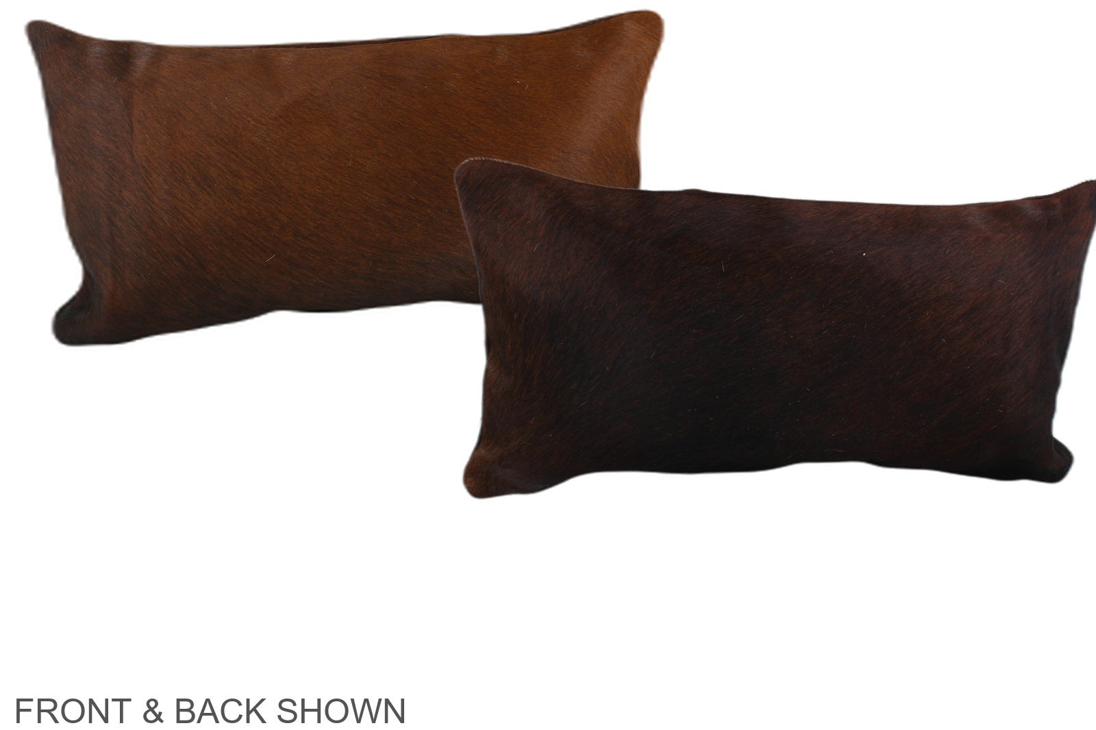 Brown with Red Cowhide Pillow #A38709