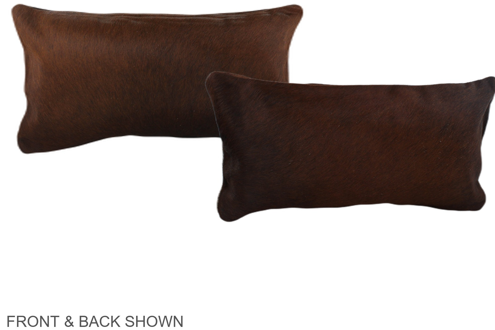 Brown with Red Cowhide Pillow #A38729