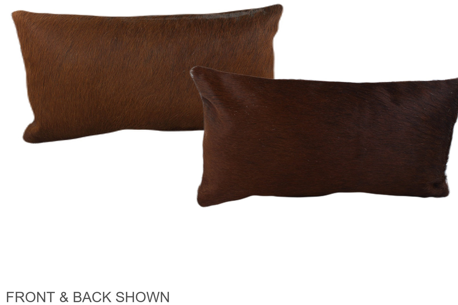 Brown with Red Cowhide Pillow #A38815