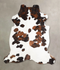 Tricolor Large European Cowhide Rug 6'7