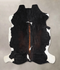 Chocolate and White X-Large European Cowhide Rug 6'6