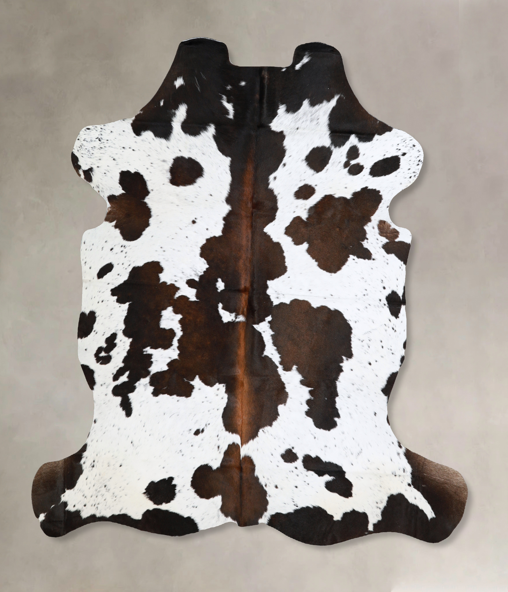 Chocolate and White Cowhide Rug #A40517