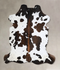 Chocolate and White Large Brazilian Cowhide Rug 5'10