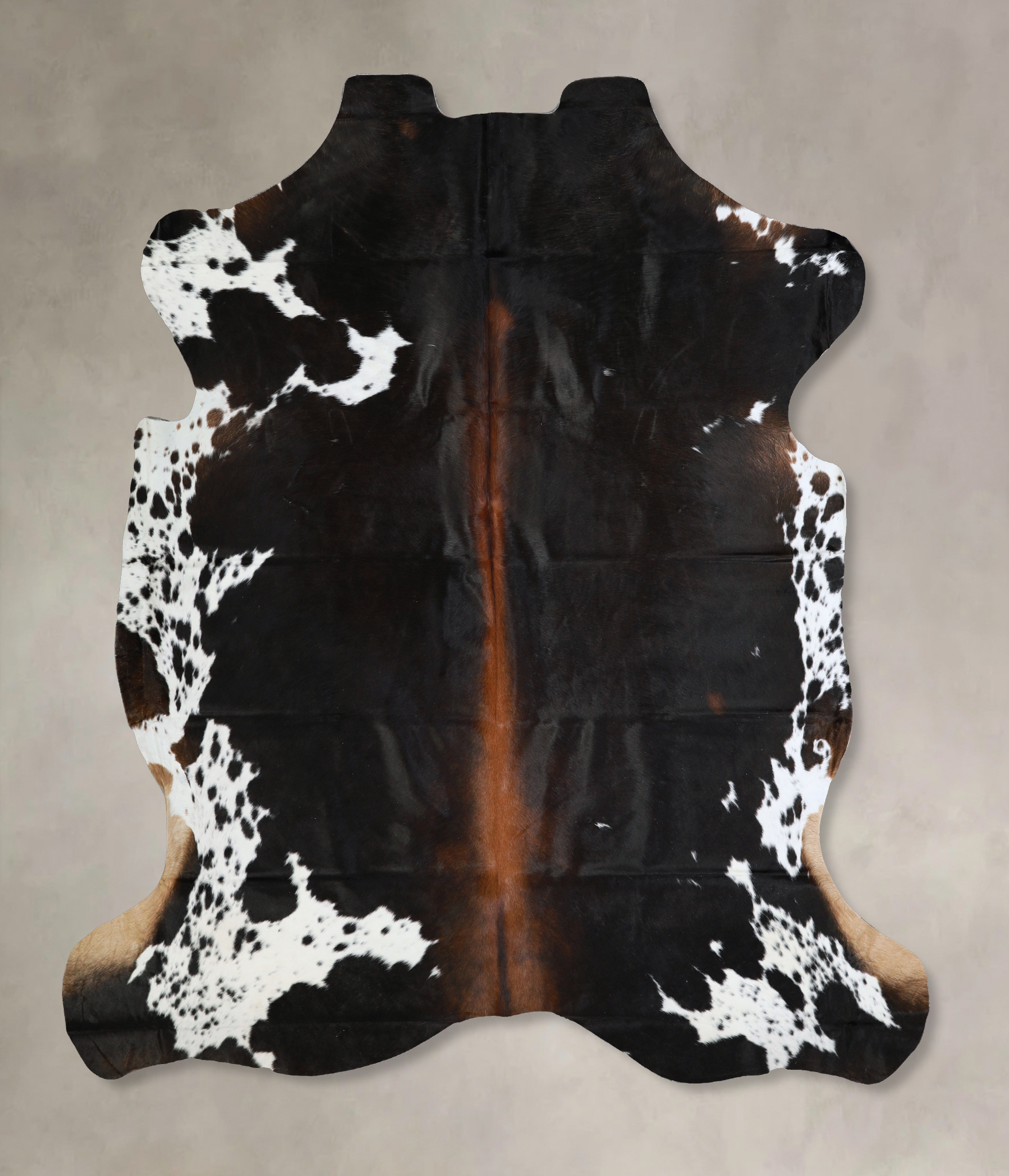 Chocolate and White Cowhide Rug #A40530