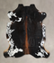 Chocolate and White X-Large Brazilian Cowhide Rug 7'3