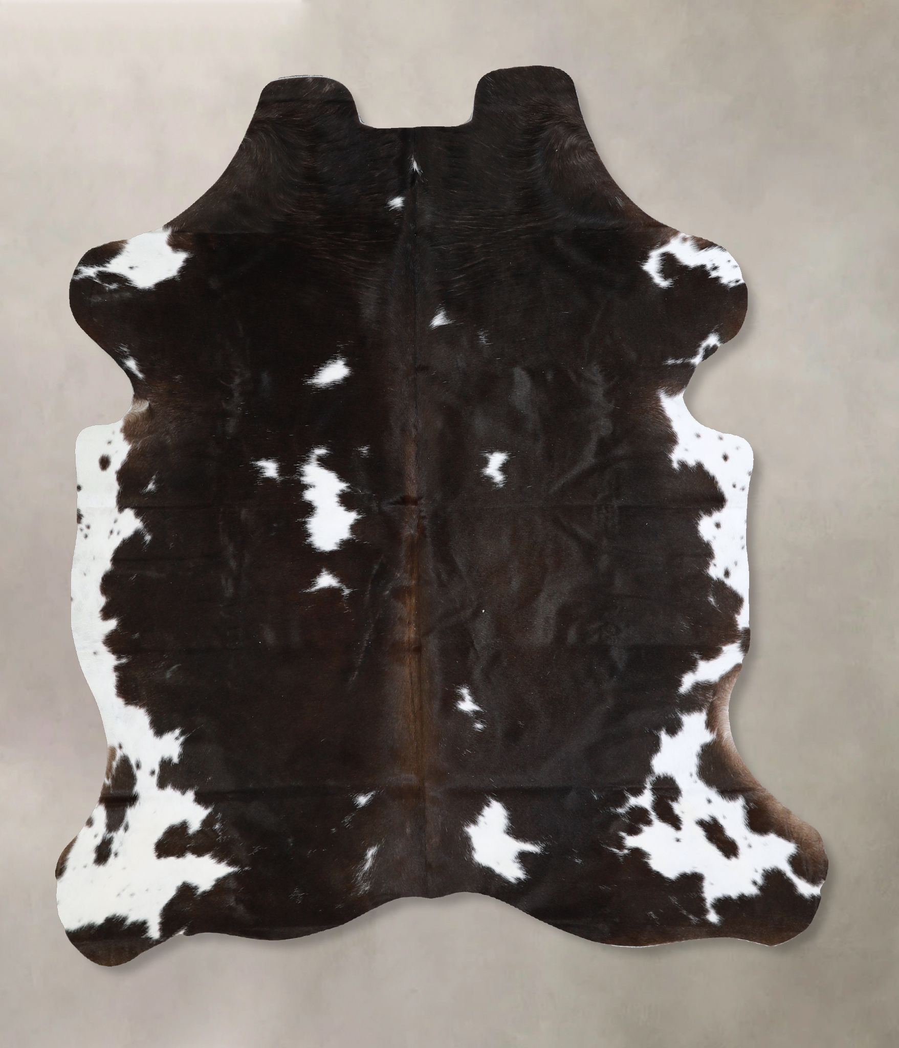 Chocolate and White Cowhide Rug #A40673