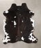 Chocolate and White Medium Brazilian Cowhide Rug 5'9