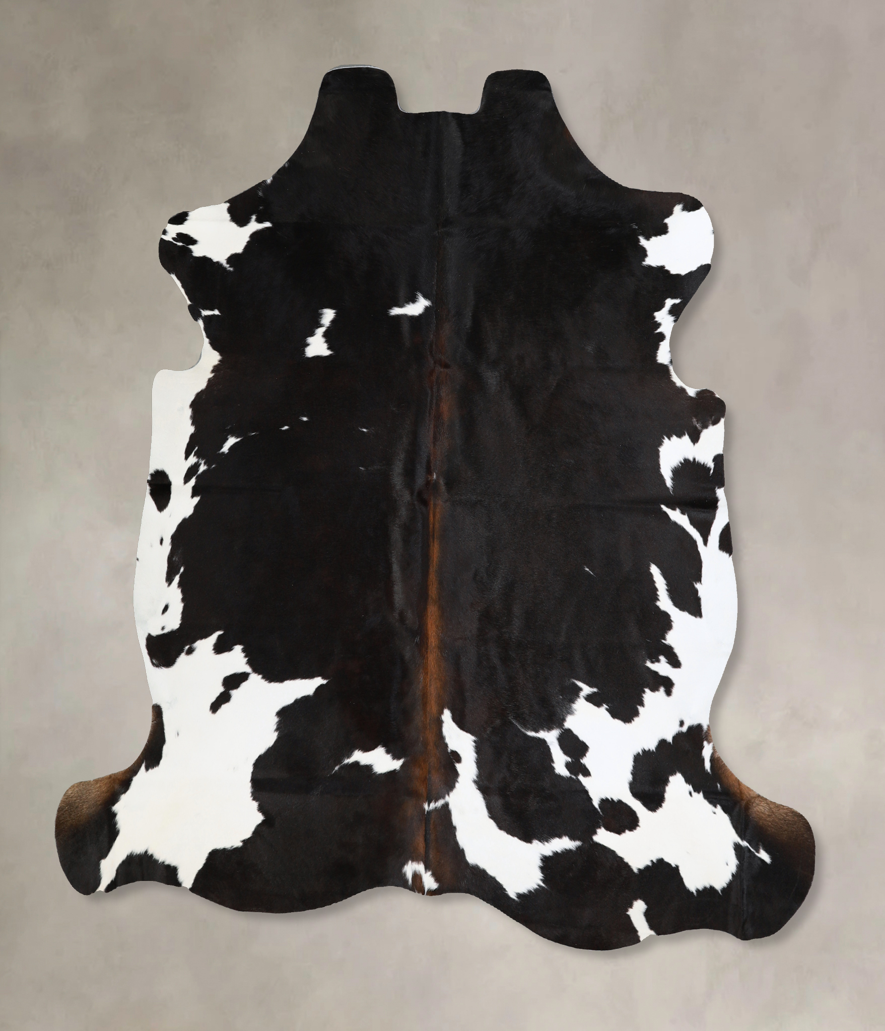 Chocolate and White Cowhide Rug #A40675