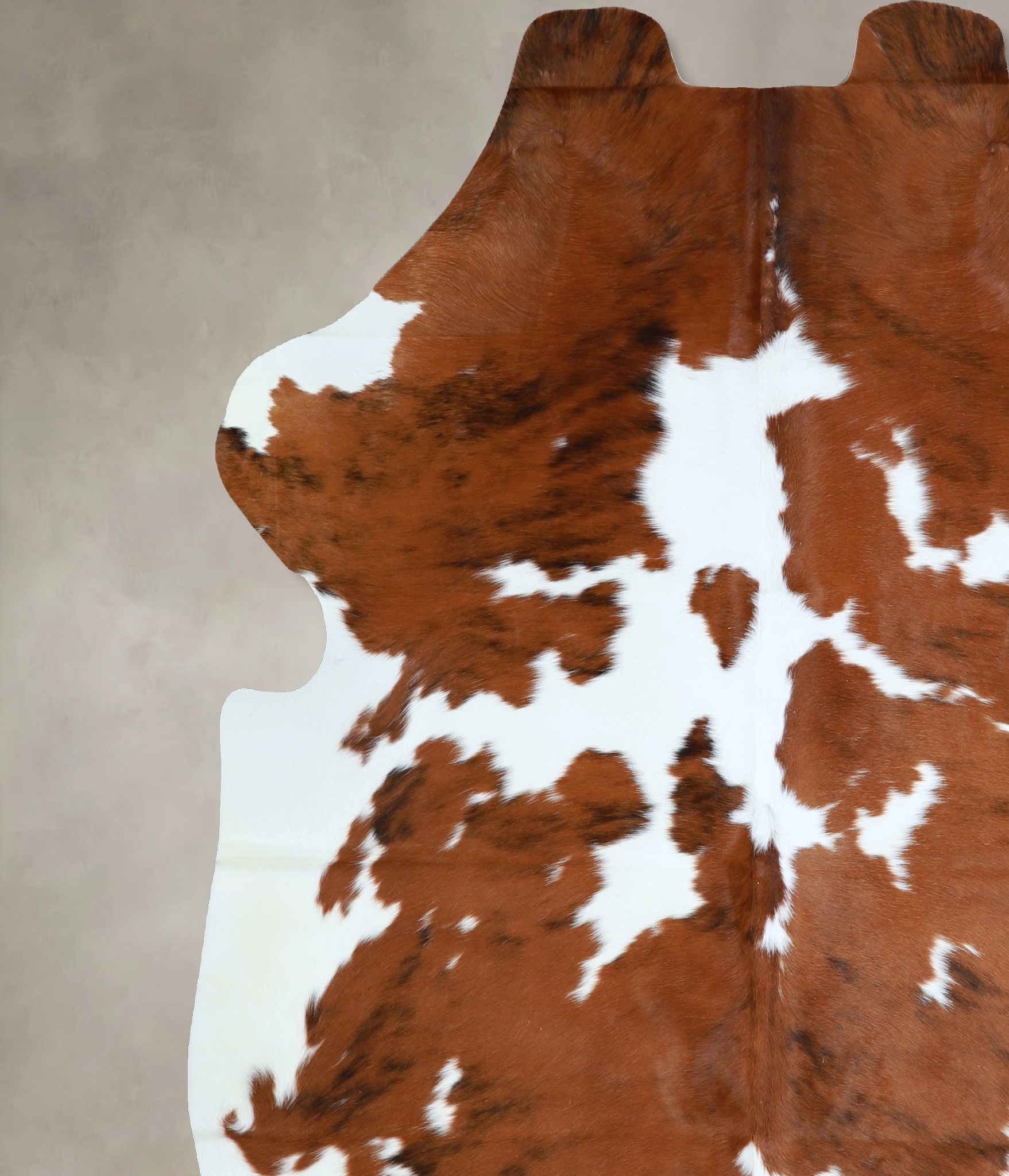 Brown and White Cowhide Rug #A40684