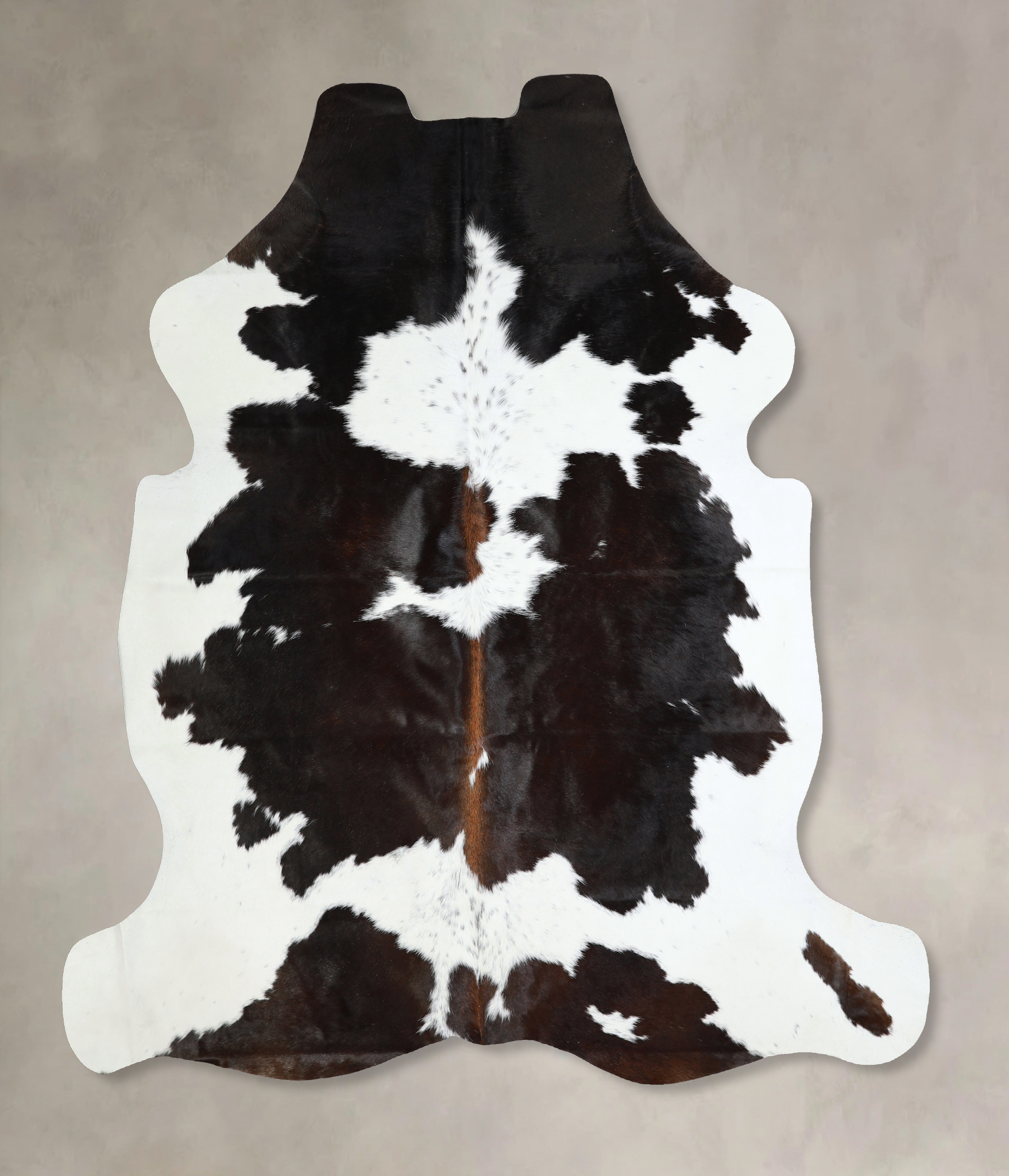 Chocolate and White Cowhide Rug #A40765