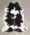 Chocolate and White X-Large Brazilian Cowhide Rug 6'9