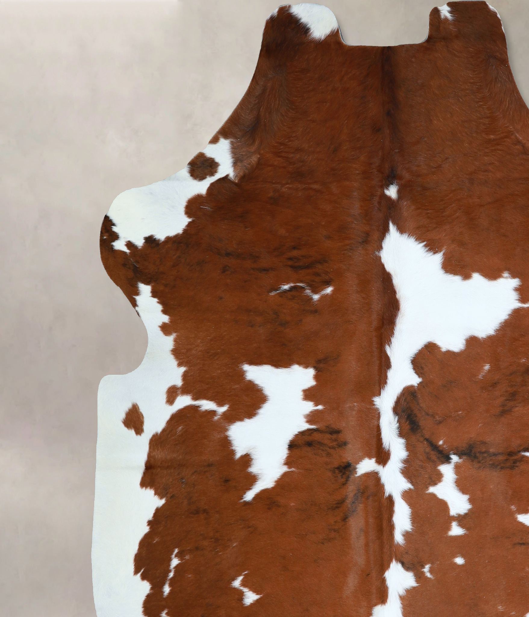 Brown and White Cowhide Rug #A40828