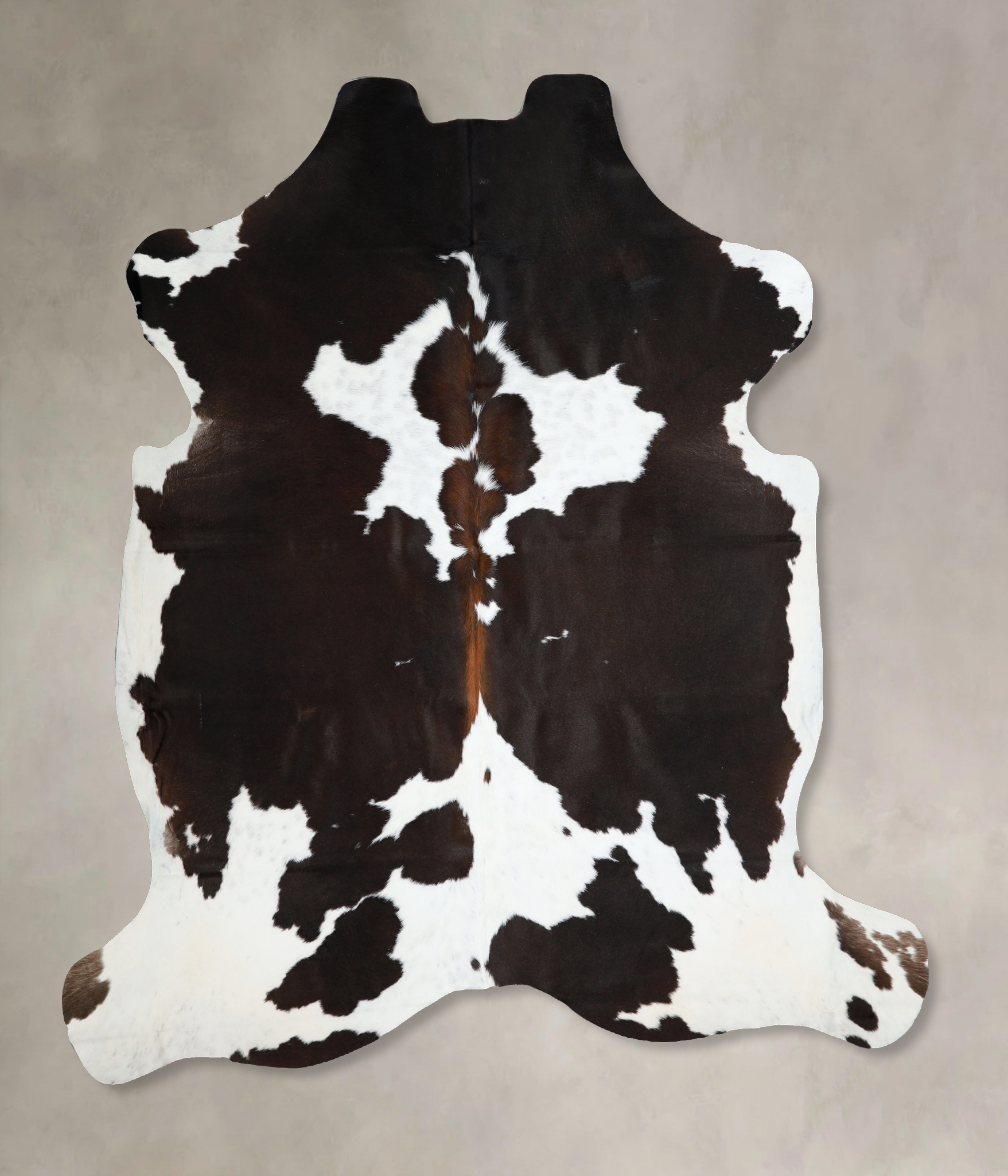 Chocolate and White Cowhide Rug #A40847