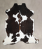 Chocolate and White X-Large Brazilian Cowhide Rug 6'11