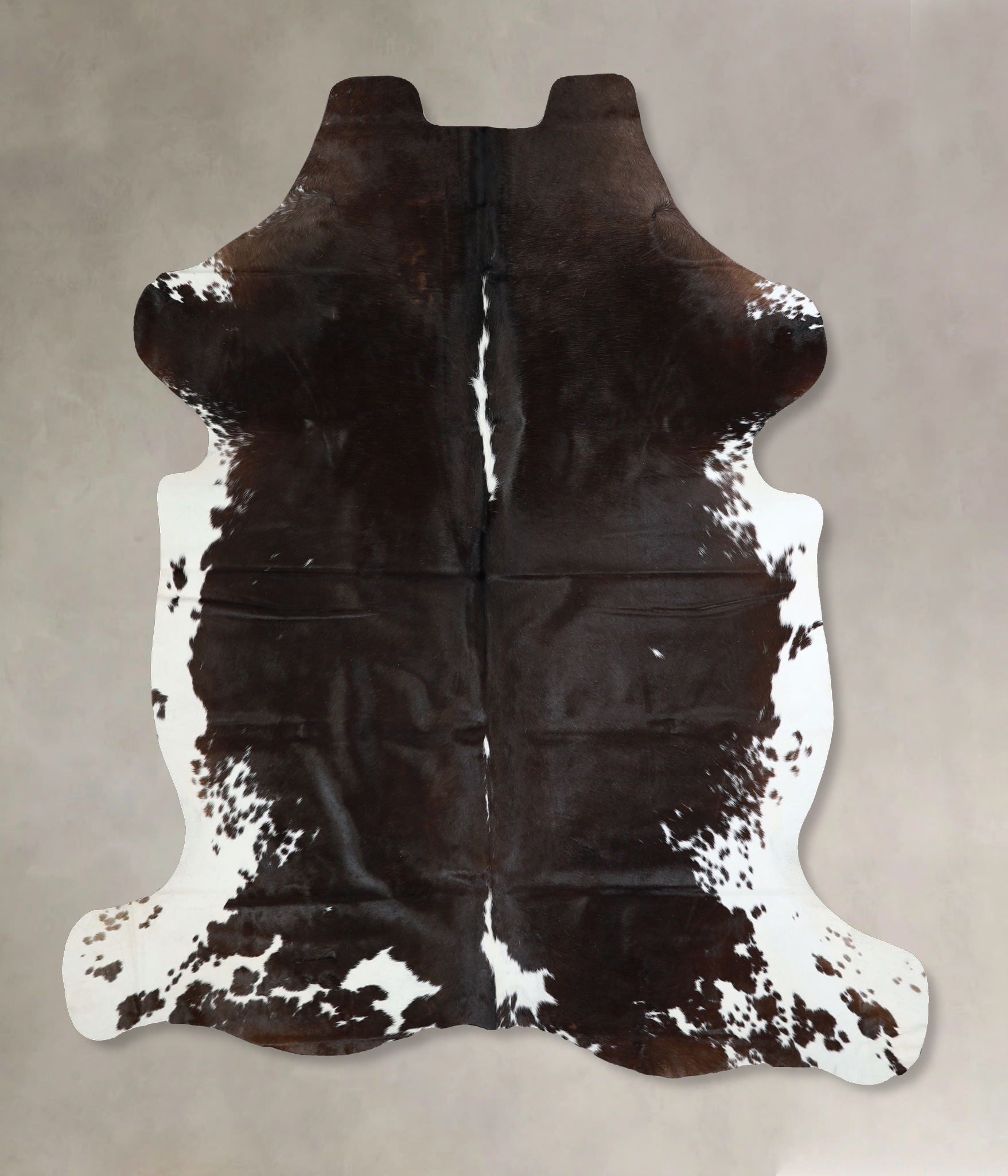 Chocolate and White Cowhide Rug #A40908