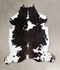 Chocolate and White X-Large Brazilian Cowhide Rug 7'1