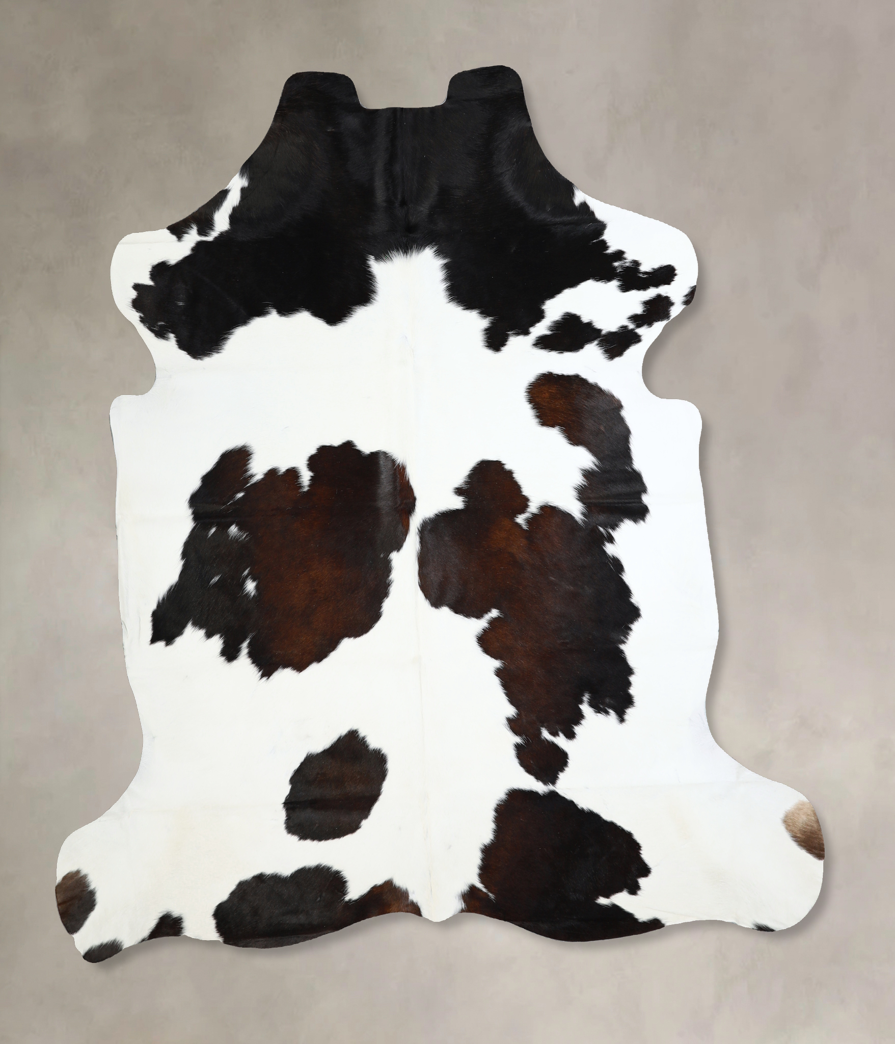 Chocolate and White Cowhide Rug #A40949