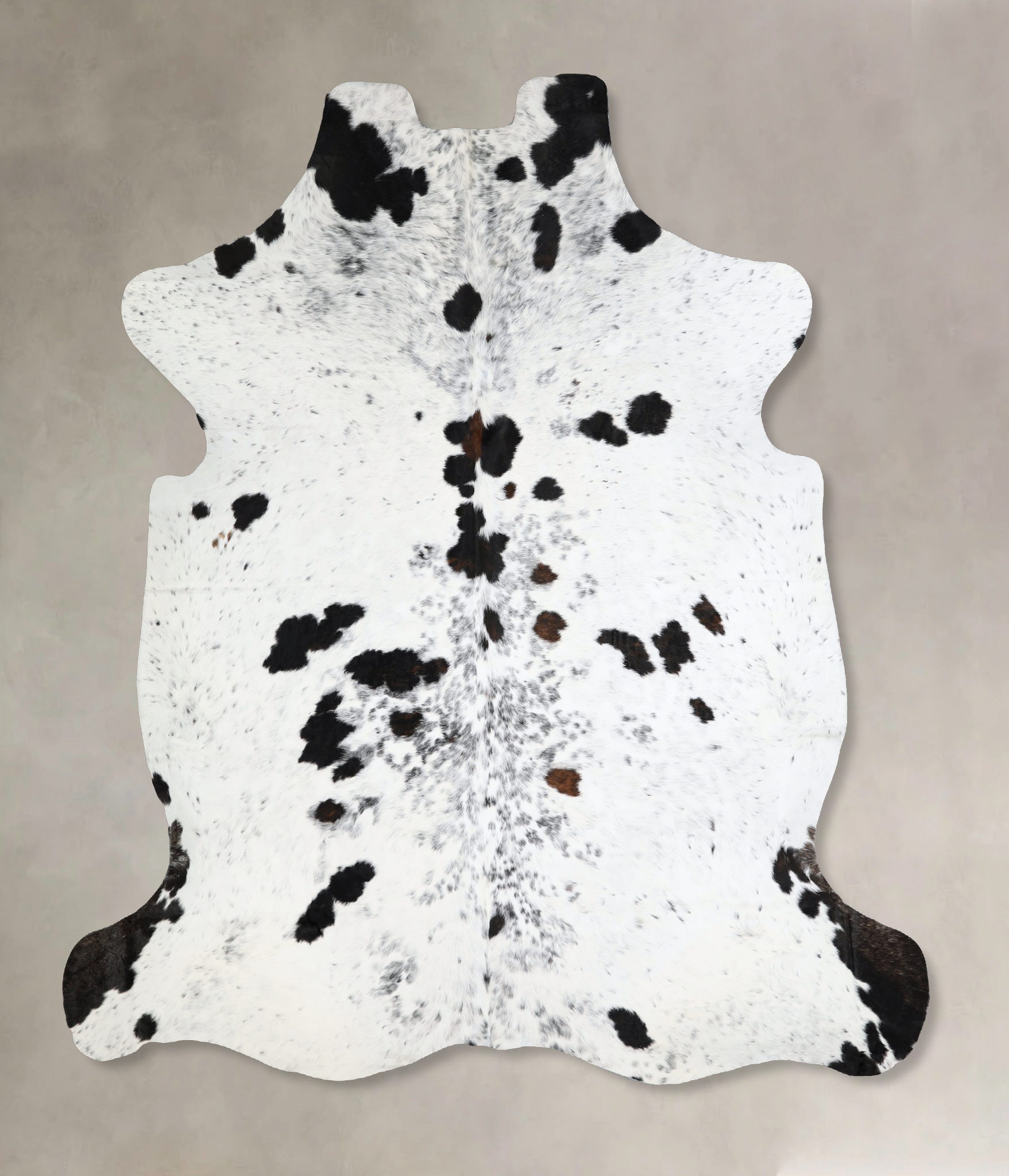 Salt and Pepper Black Cowhide Rug #A41025