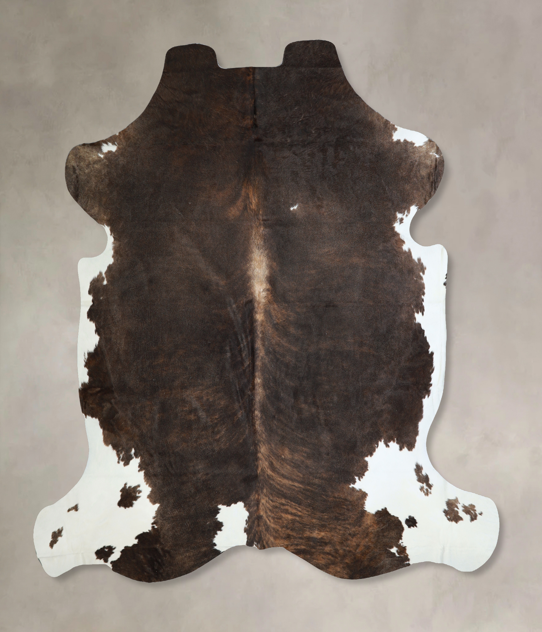 Chocolate and White Cowhide Rug #A41044