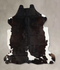 Chocolate and White X-Large Brazilian Cowhide Rug 6'9