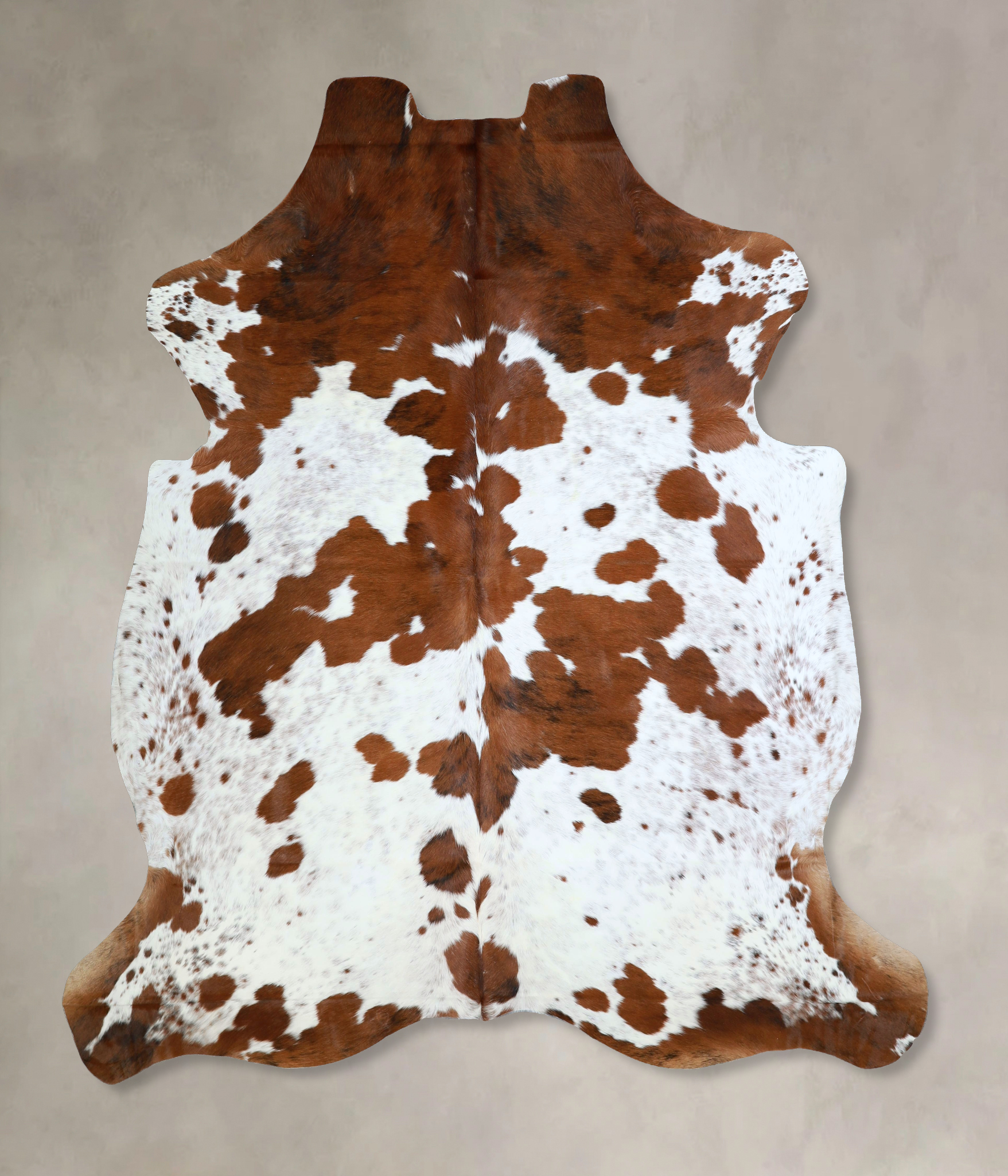 Brown and White Cowhide Rug #A41269