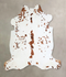 Salt and Pepper Brown XX-Large Brazilian Cowhide Rug 7'2