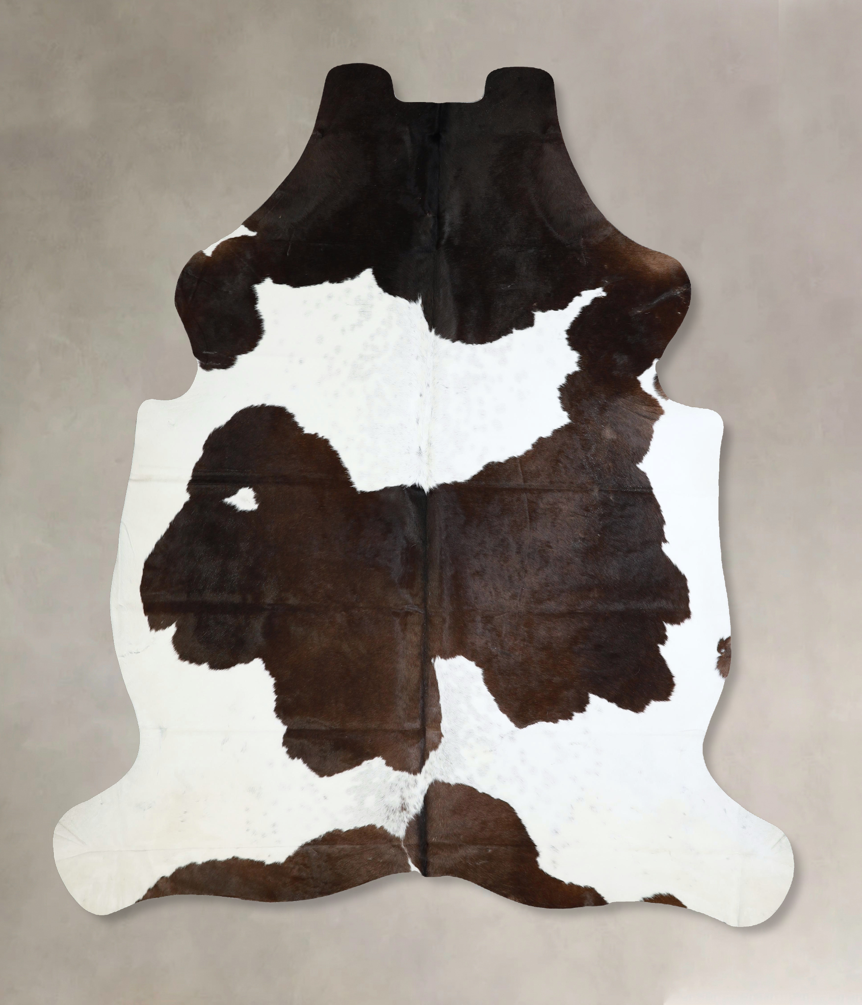 Chocolate and White Cowhide Rug #A41437