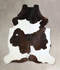 Chocolate and White XX-Large Brazilian Cowhide Rug 8'1