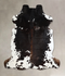 Chocolate and White X-Large Brazilian Cowhide Rug 7'2