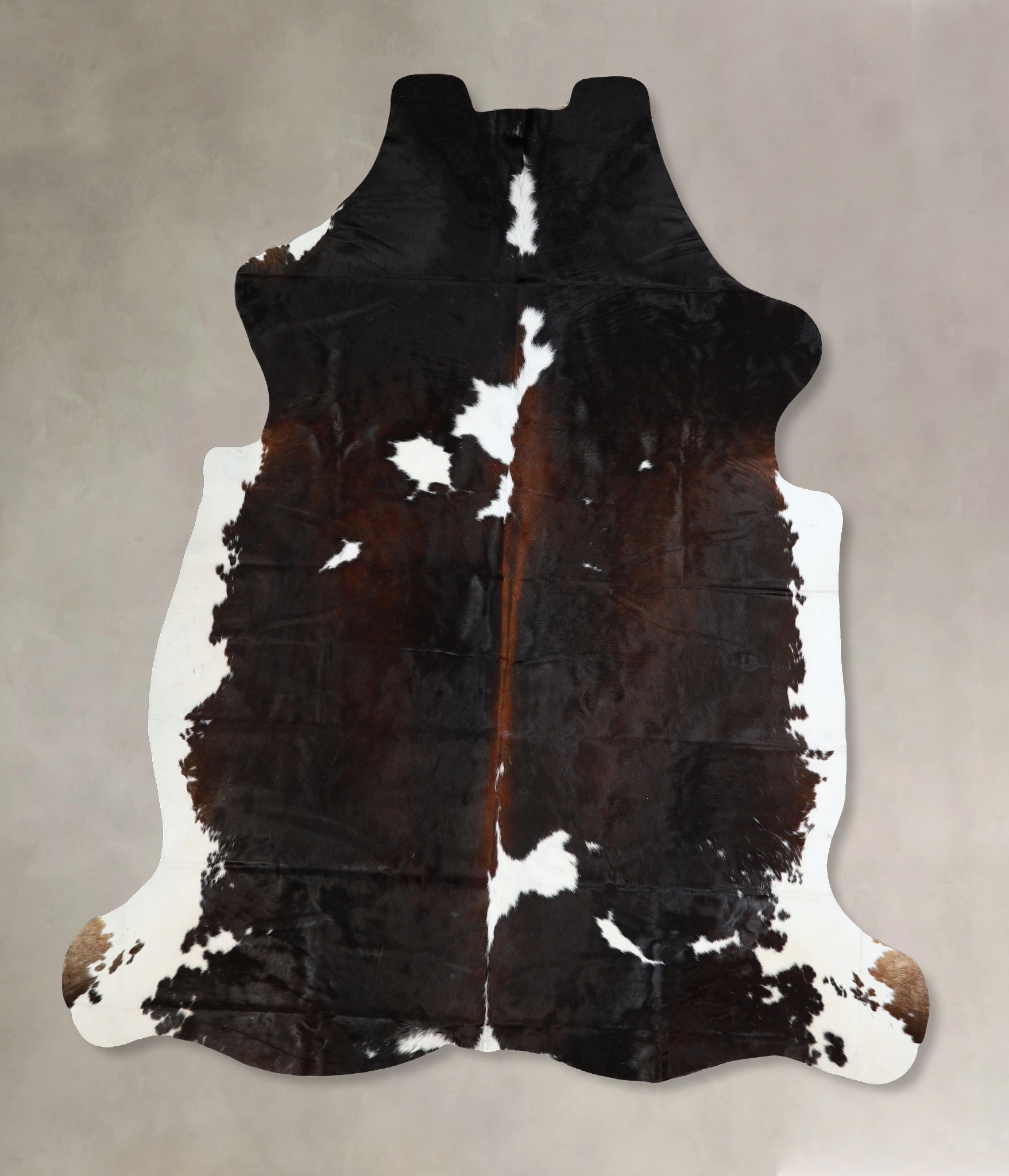 Chocolate and White Cowhide Rug #A41545