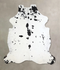 Black and White X-Large Brazilian Cowhide Rug 7'4