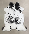 Black and White X-Large Brazilian Cowhide Rug 7'1