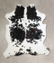 Black and White XX-Large Brazilian Cowhide Rug 7'9