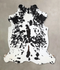 Black and White Large Brazilian Cowhide Rug 5'11