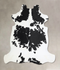 Black and White Large Brazilian Cowhide Rug 5'8