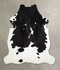 Black and White XX-Large Brazilian Cowhide Rug 7'8