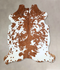 Brown and White X-Large Brazilian Cowhide Rug 6'6