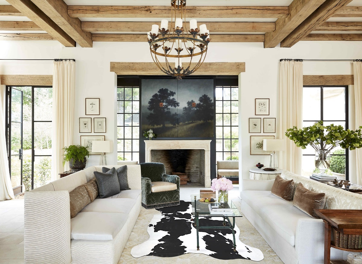 Black and White Cowhide Rug #A41844