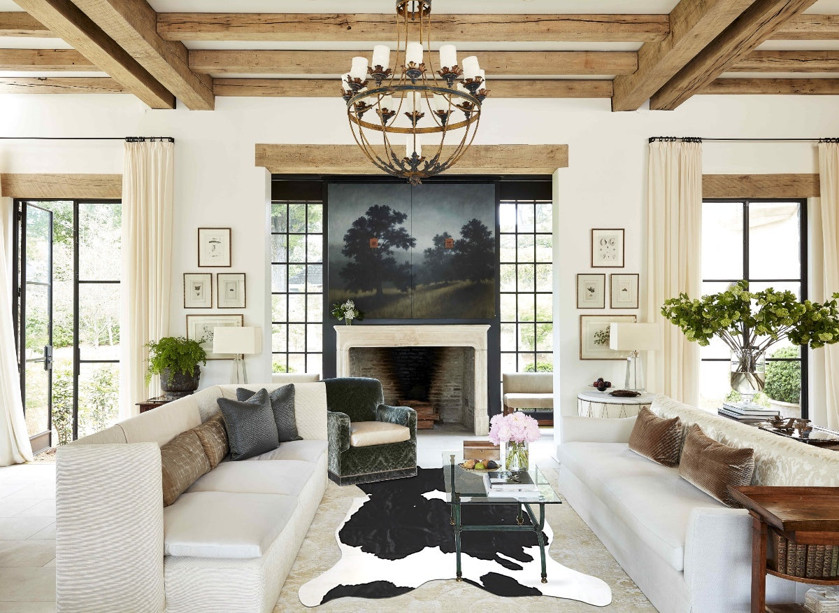 Black and White Cowhide Rug #A41845